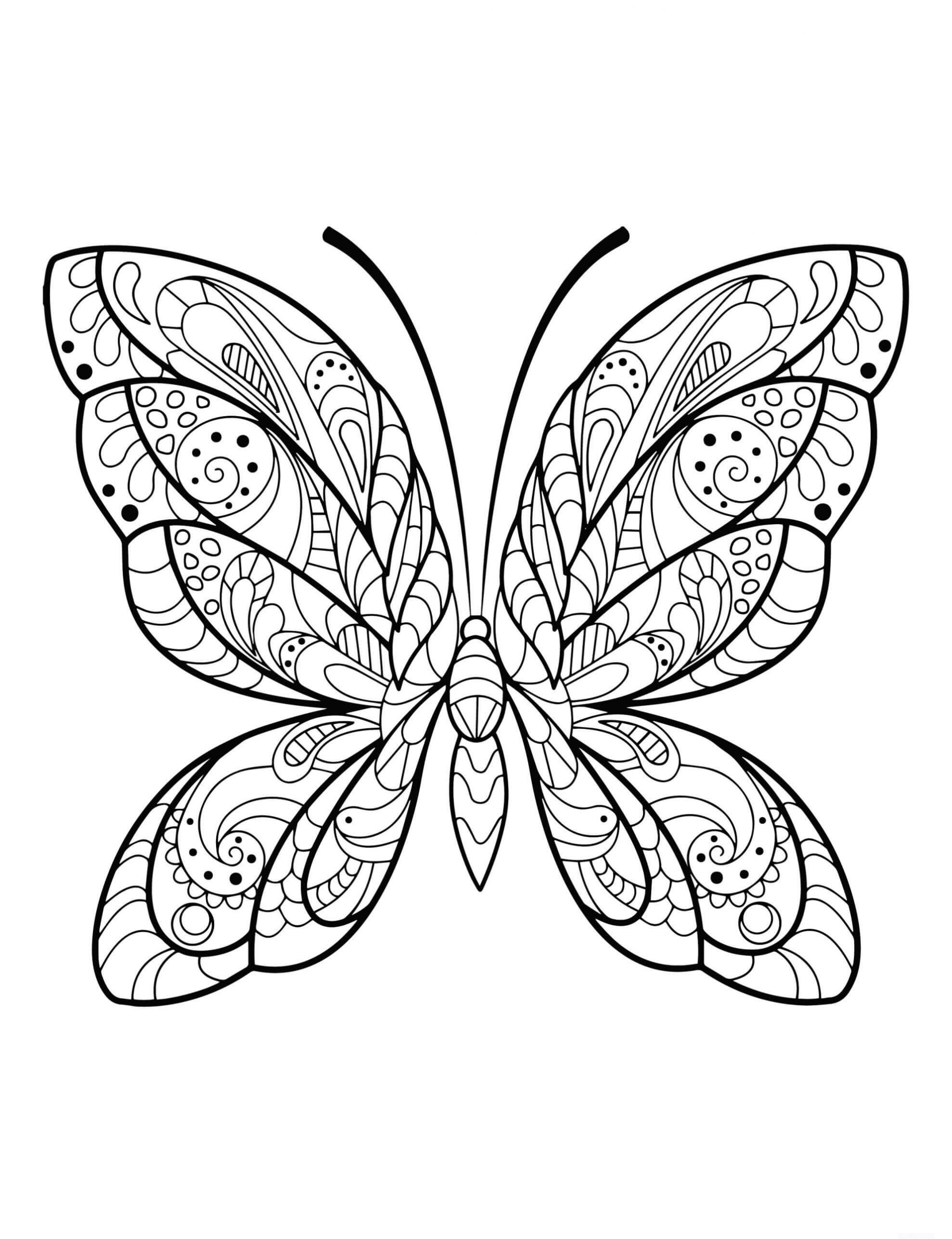 Mandala Butterfly Coloring Page - Sheet 9 Mandalas