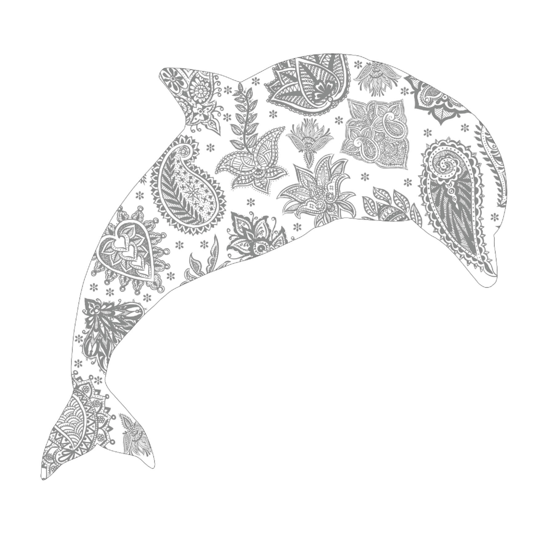 Mandala Dolphin Coloring Page - Sheet 6 Mandalas