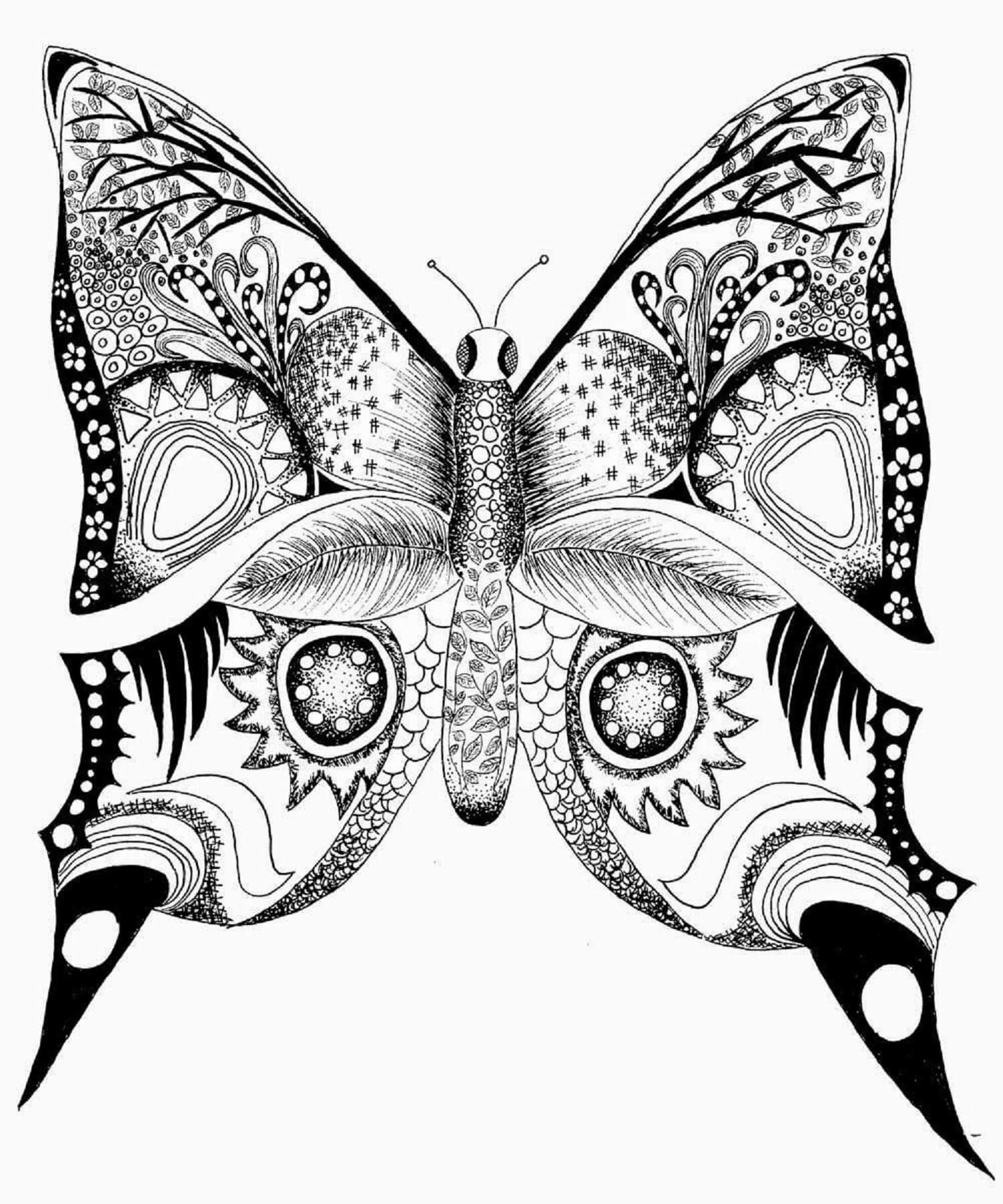 Mandala Ghost Butterfly Coloring Page Mandalas