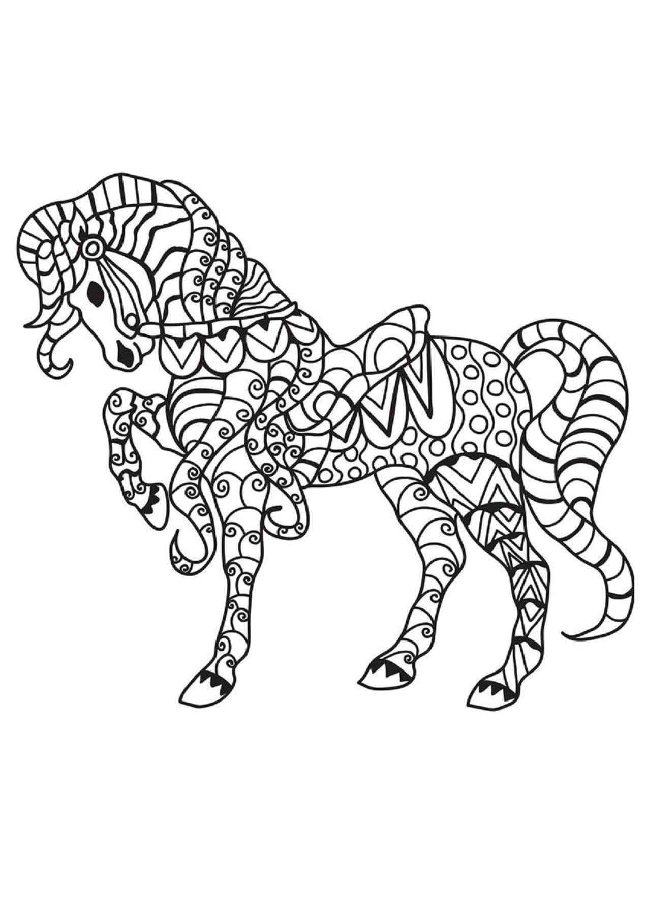 Mandala Horse Coloring Page – Sheet 14 Mandala