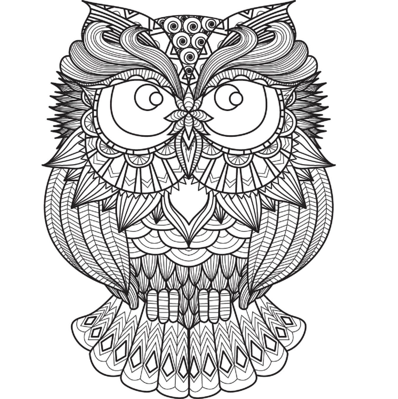 Mandala Owl Coloring Page - Sheet 6 Mandalas