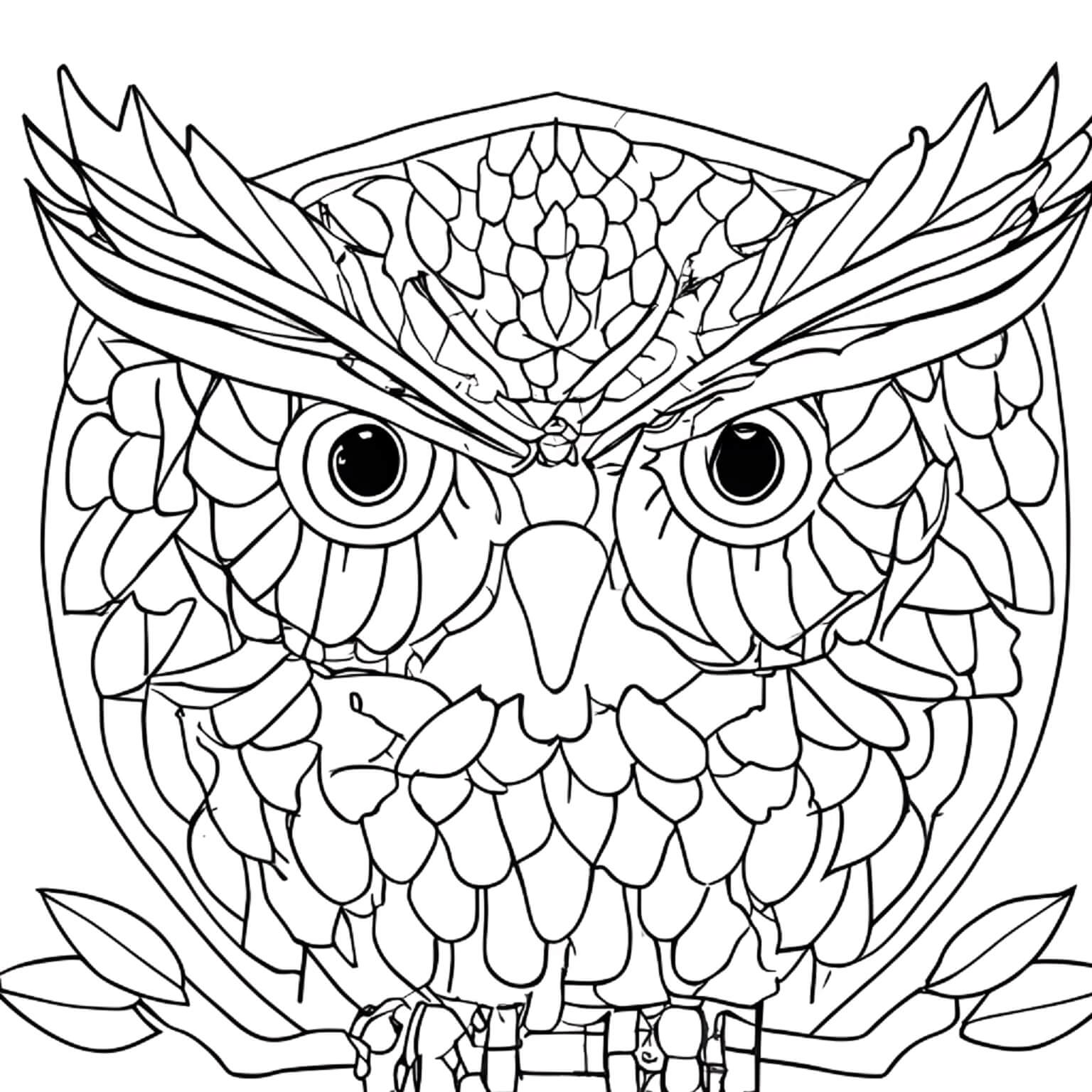 Mandala Owl Face Coloring Page Mandalas