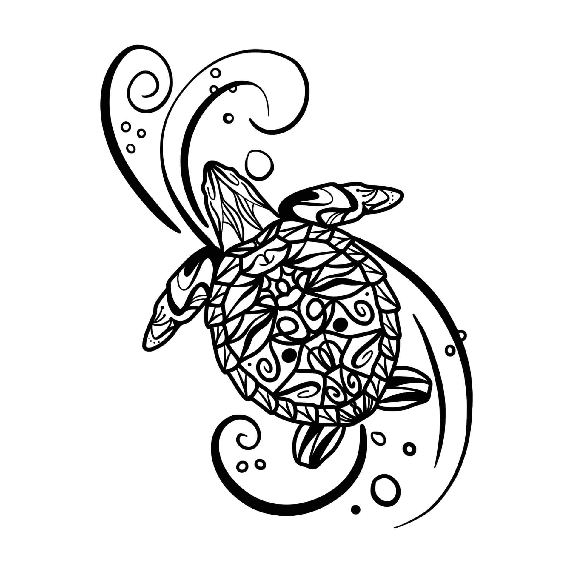 Mandala Sea Turtle Coloring Page Mandalas