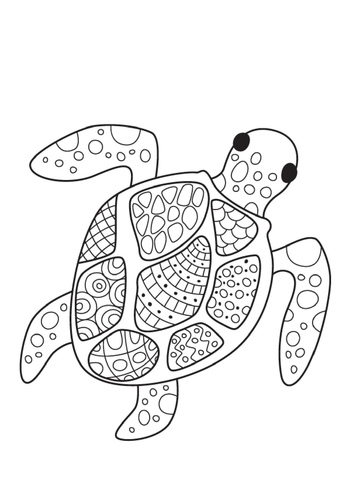 Mandala Turtle Coloring Page - Sheet 9 Mandalas