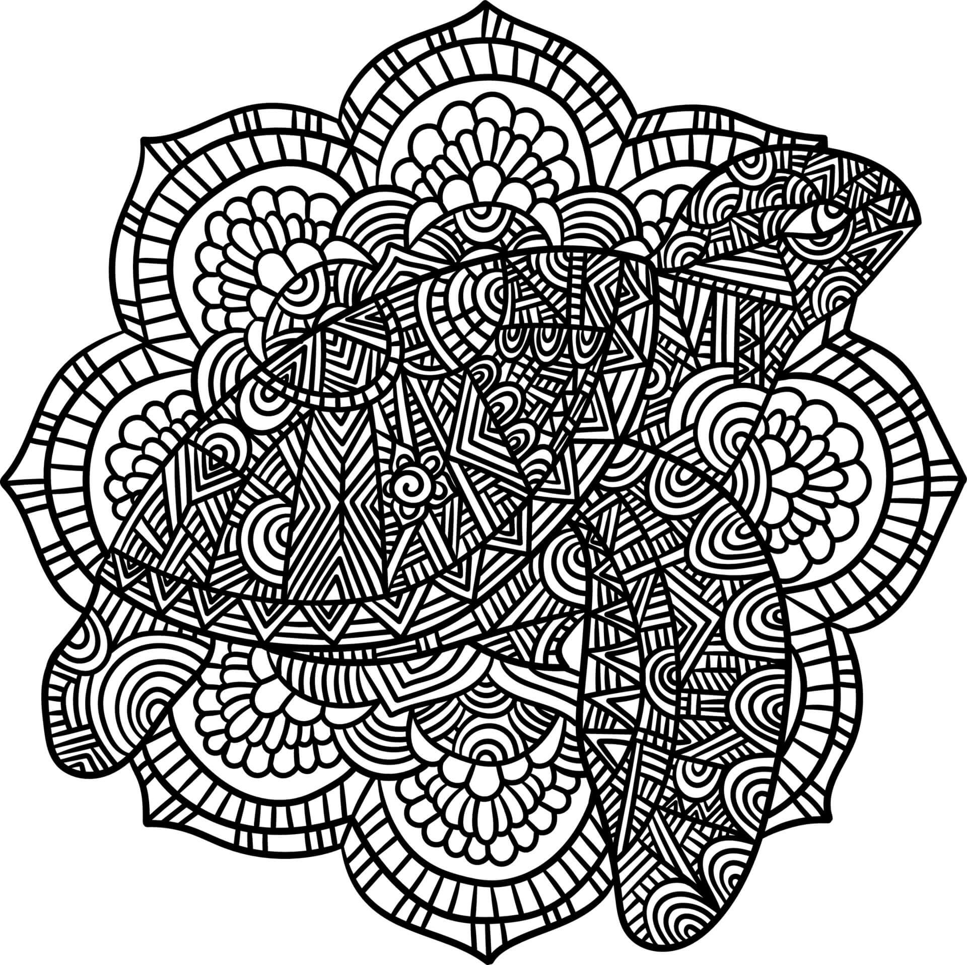 Mandala Turtle Swimming Coloring Page Mandalas