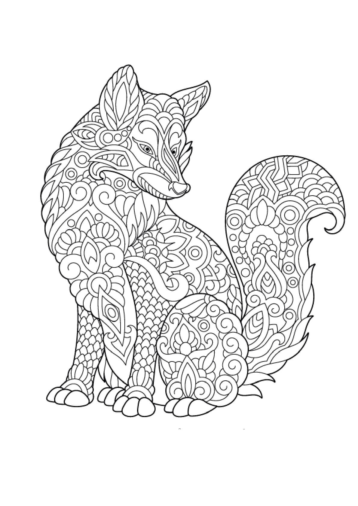 Mandala Wolf Sitting Mandala