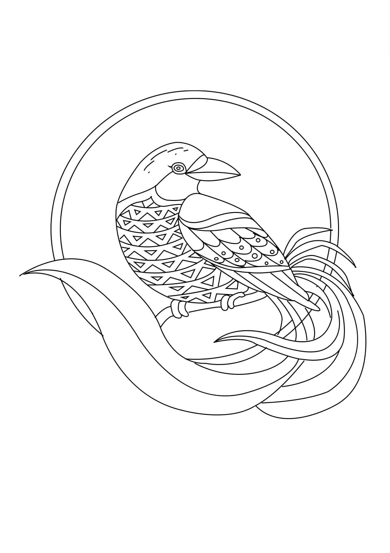 Mandala Bird Coloring Page - Sheet 1 Mandalas