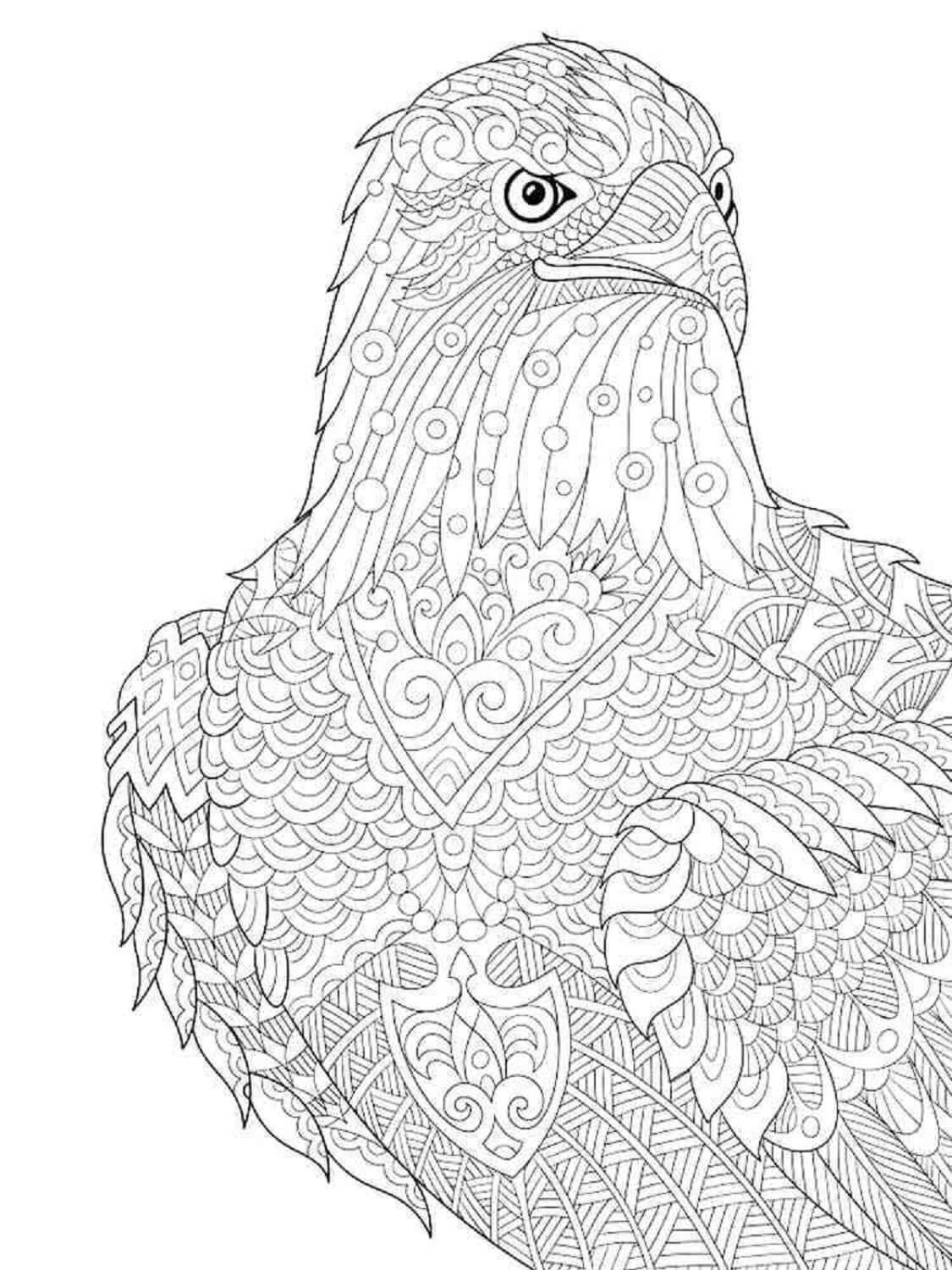 Mandala Eagle Coloring Page - Sheet 4 Mandalas