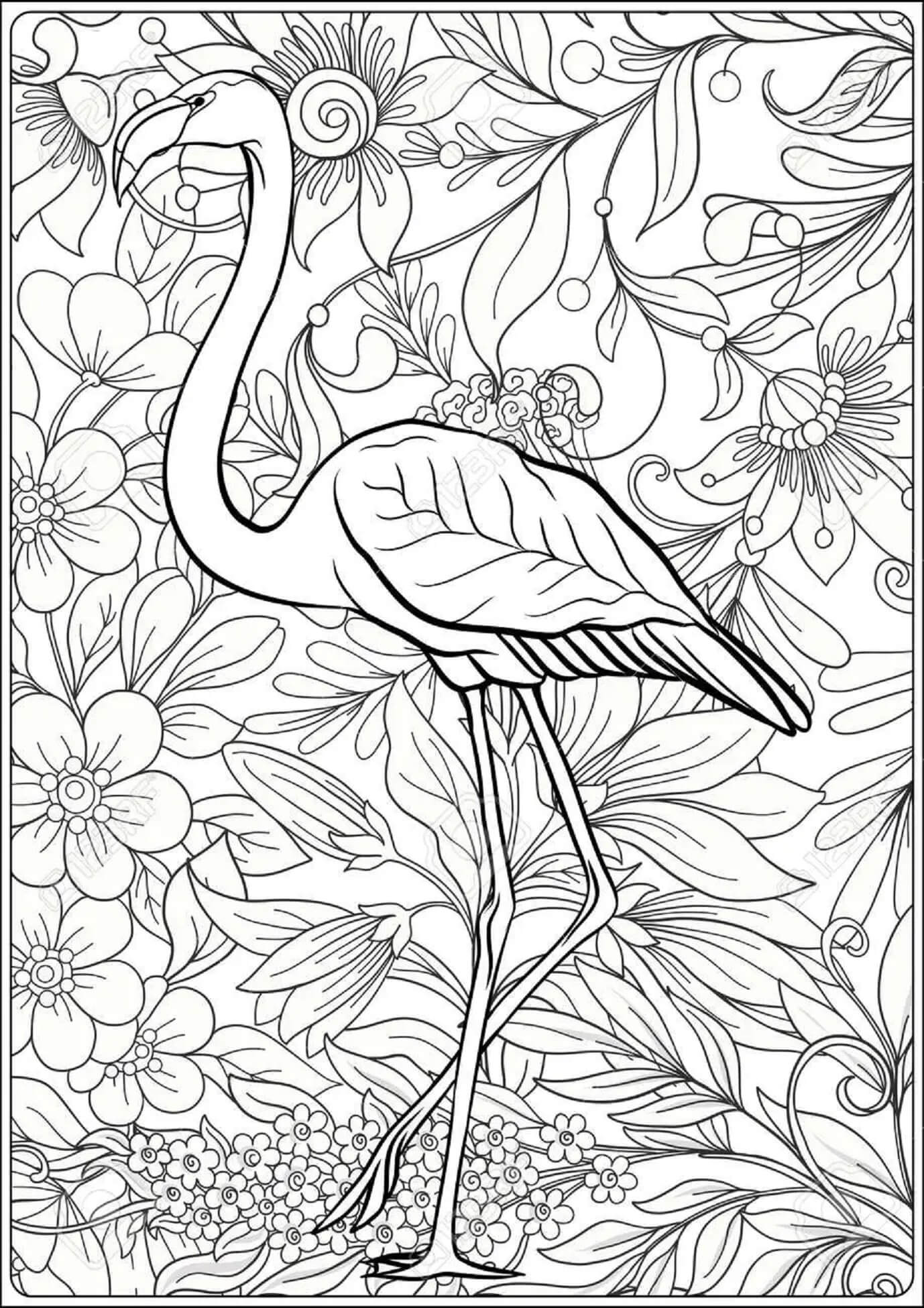 Mandala Flamingo Coloring Page -Sheet 2 Mandalas