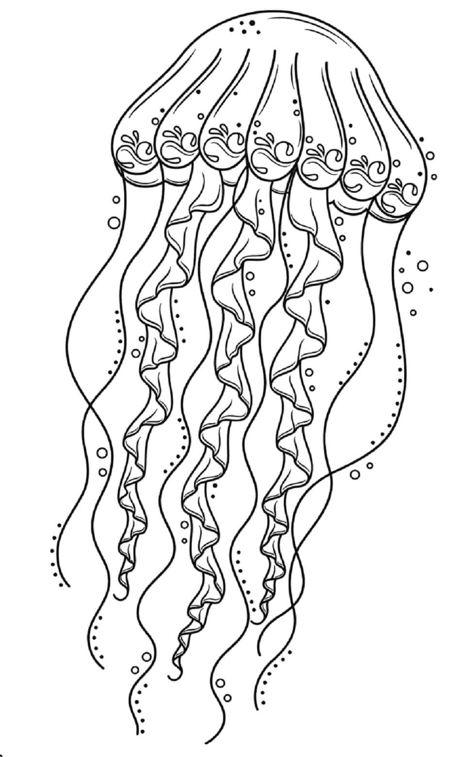 Mandala Jellyfish Coloring Page - Sheet 4 Mandalas