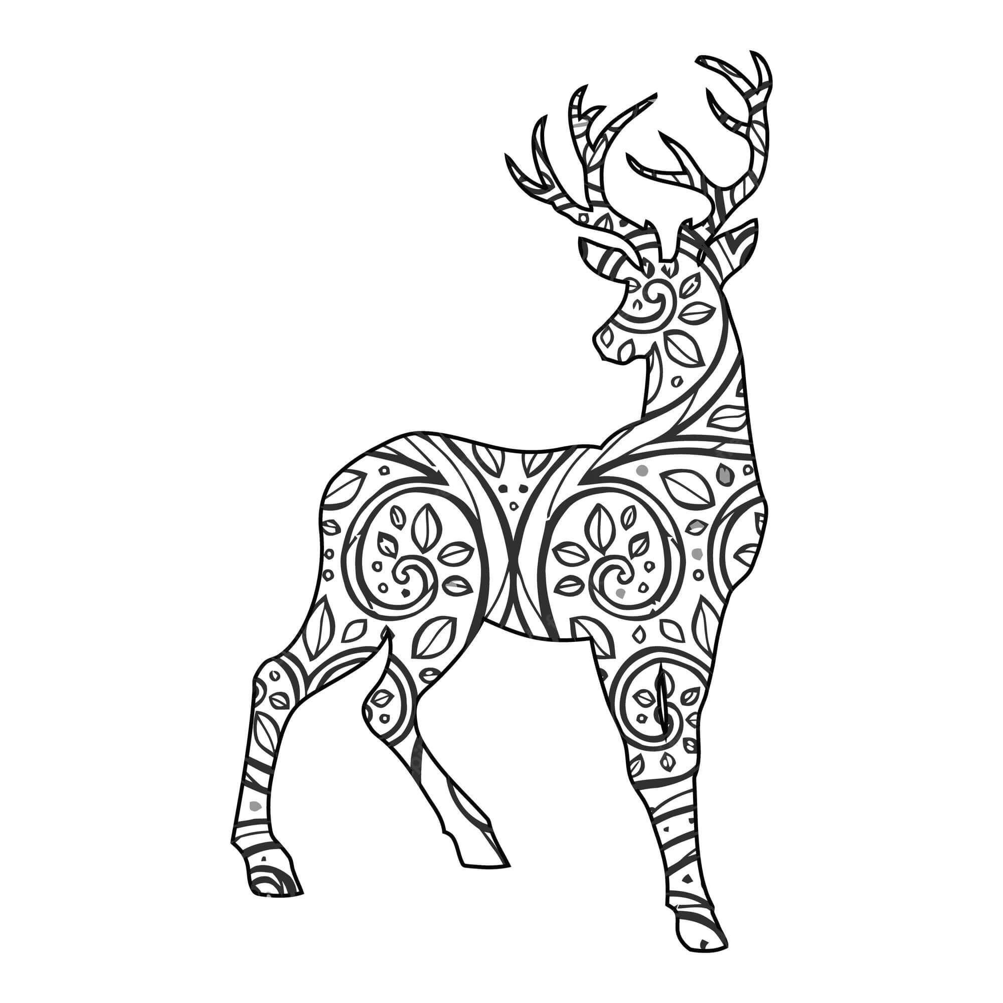Mandala Deer Coloring Page Mandalas