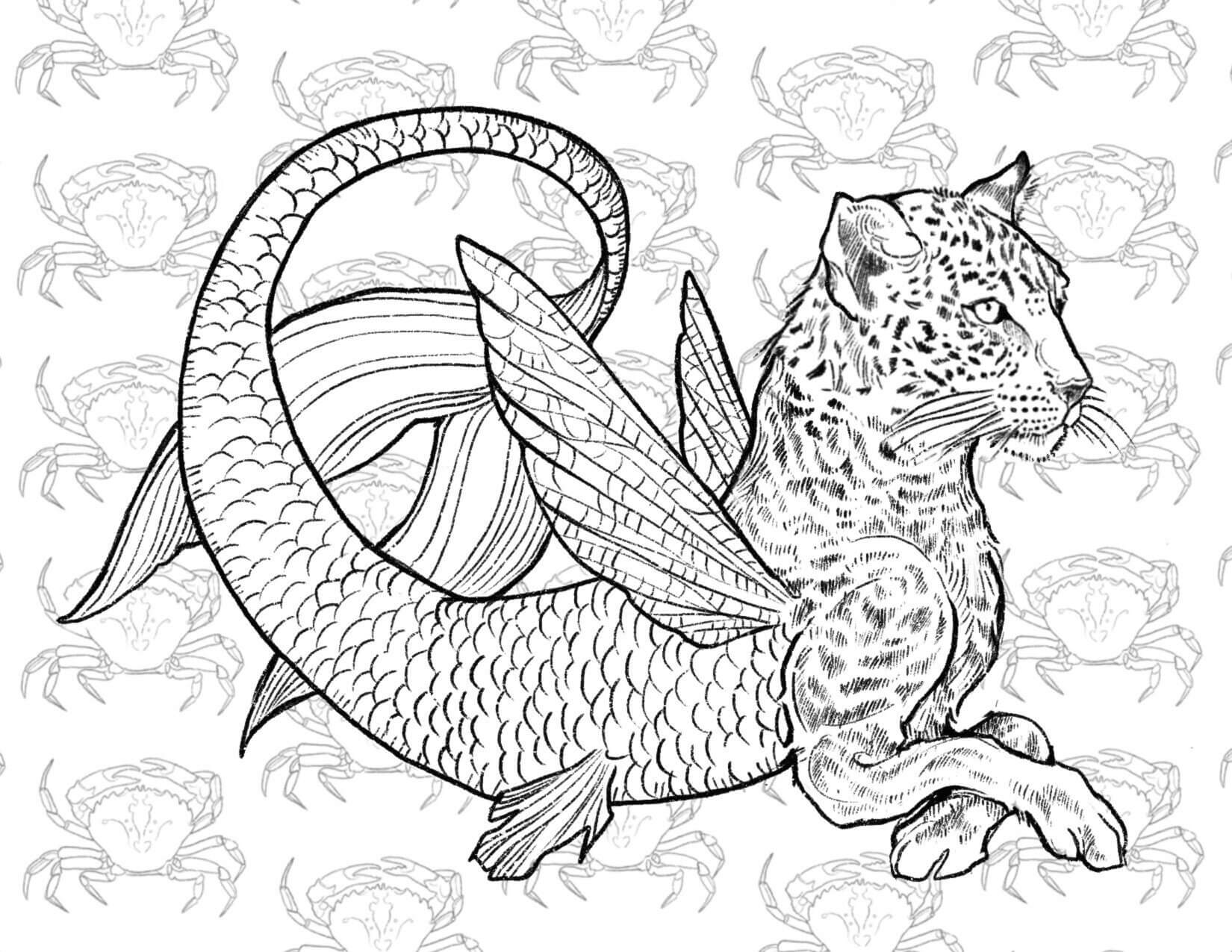 Mandala Funny Cheetah Coloring Page Mandala