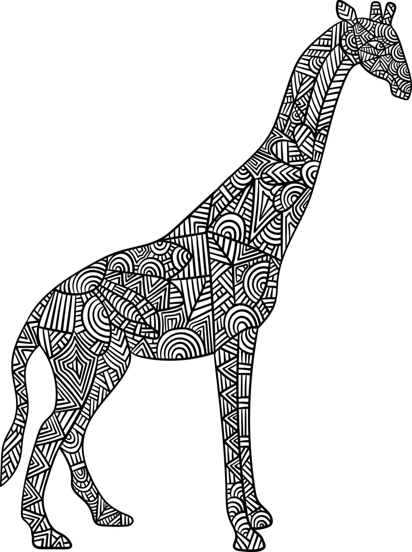 Mandala Giraffe Coloring Page - Sheet 1 Mandalas