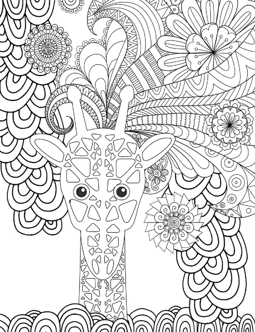 Mandala Giraffe Coloring Page - Sheet 9 Mandalas