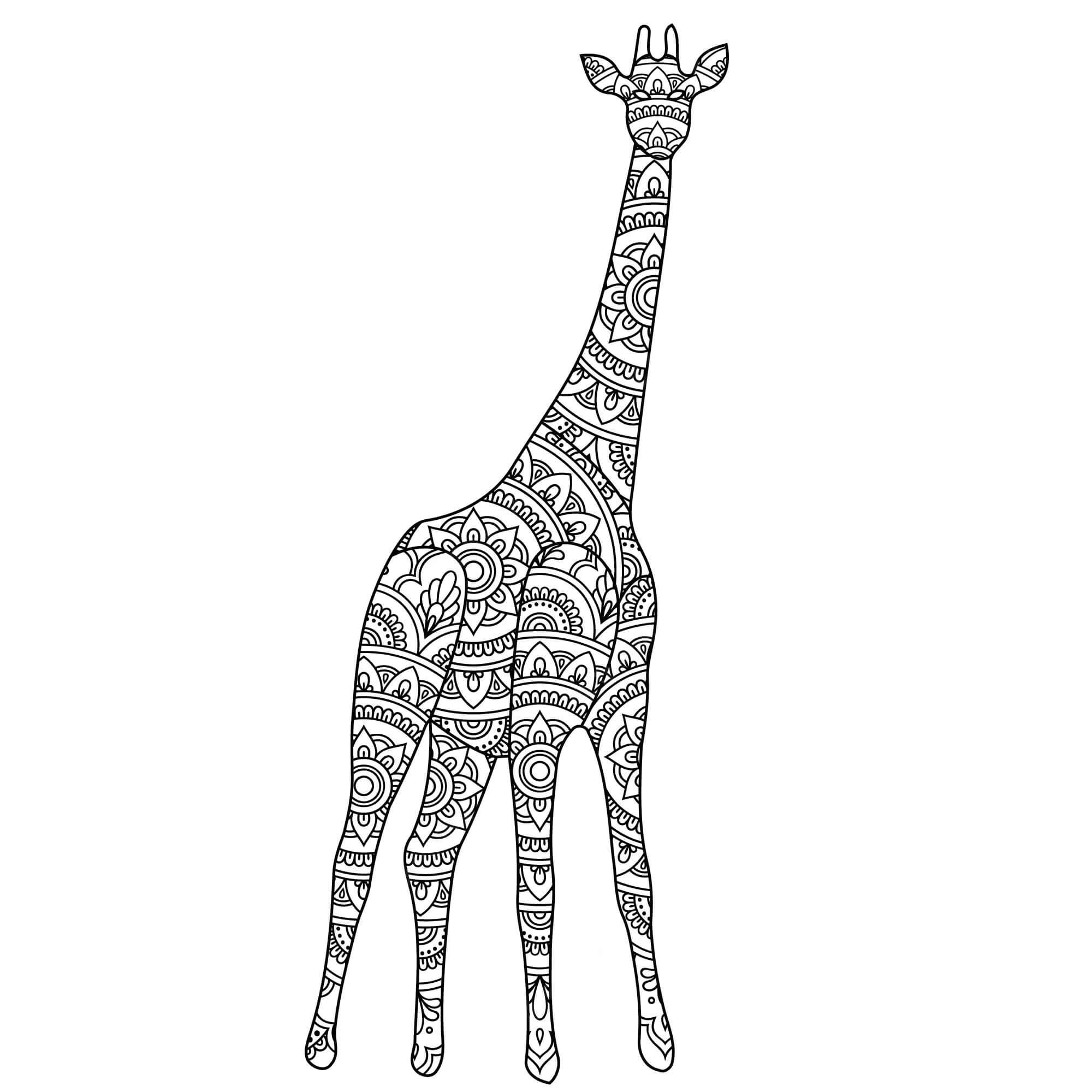 Mandala Giraffe Coloring Page Mandalas