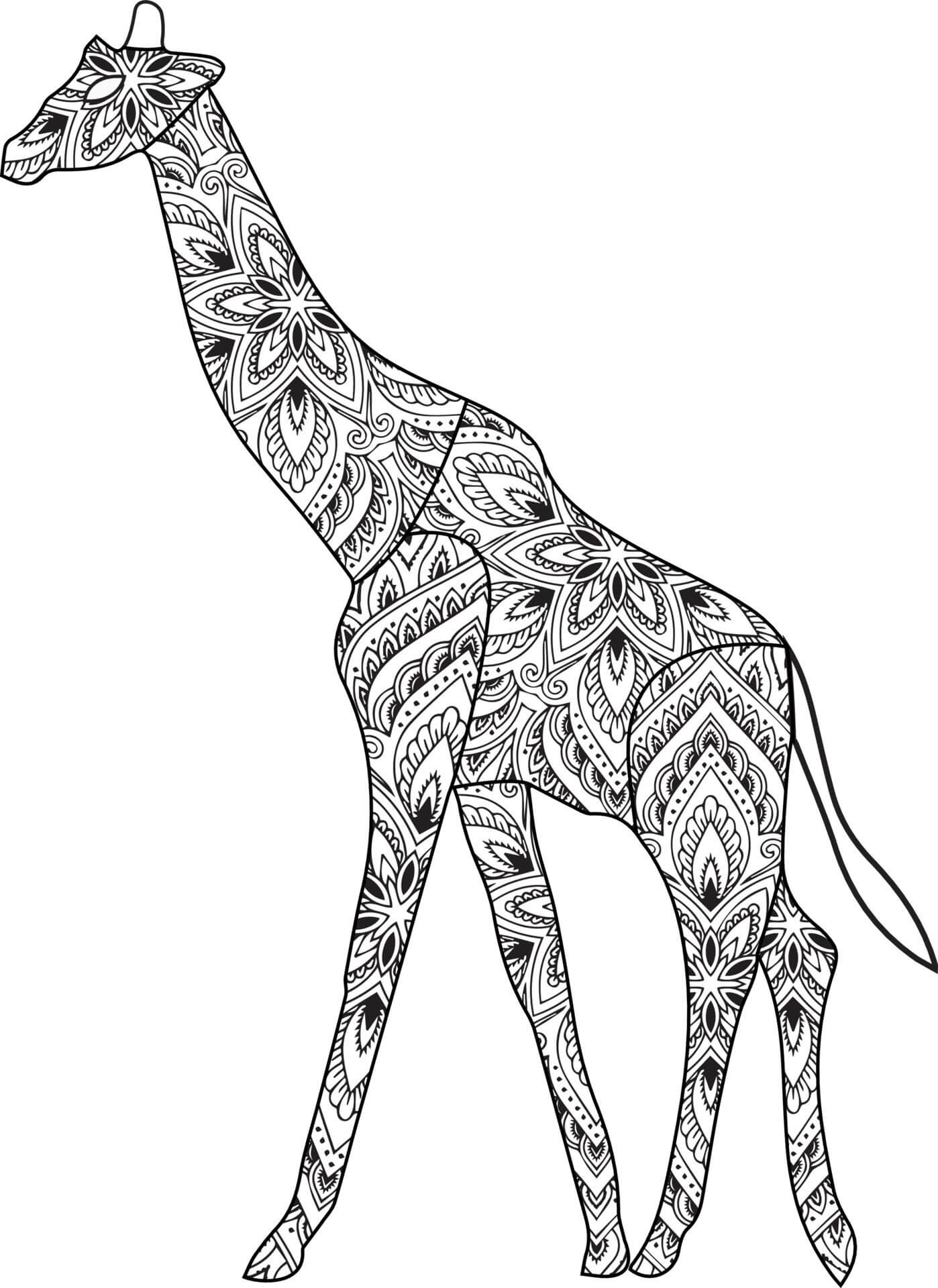 Mandala Giraffe Coloring Page Mandalas