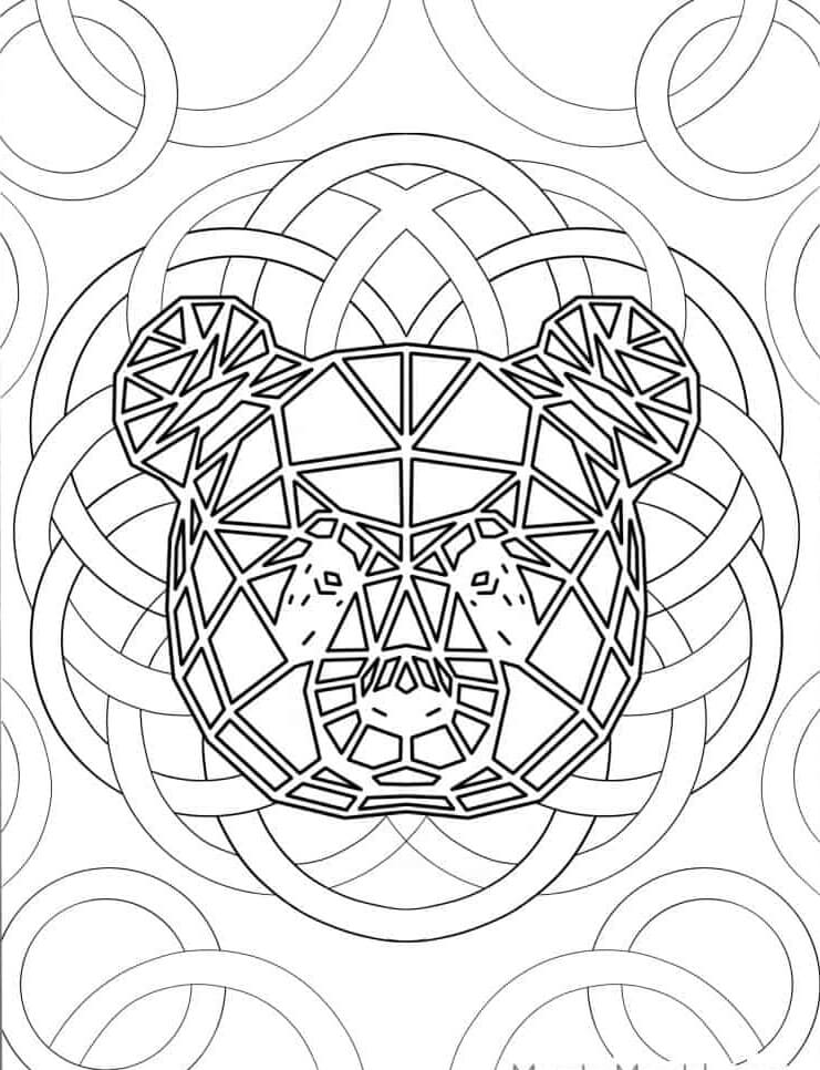 Mandala Panda Coloring Page – Sheet 4 Mandala