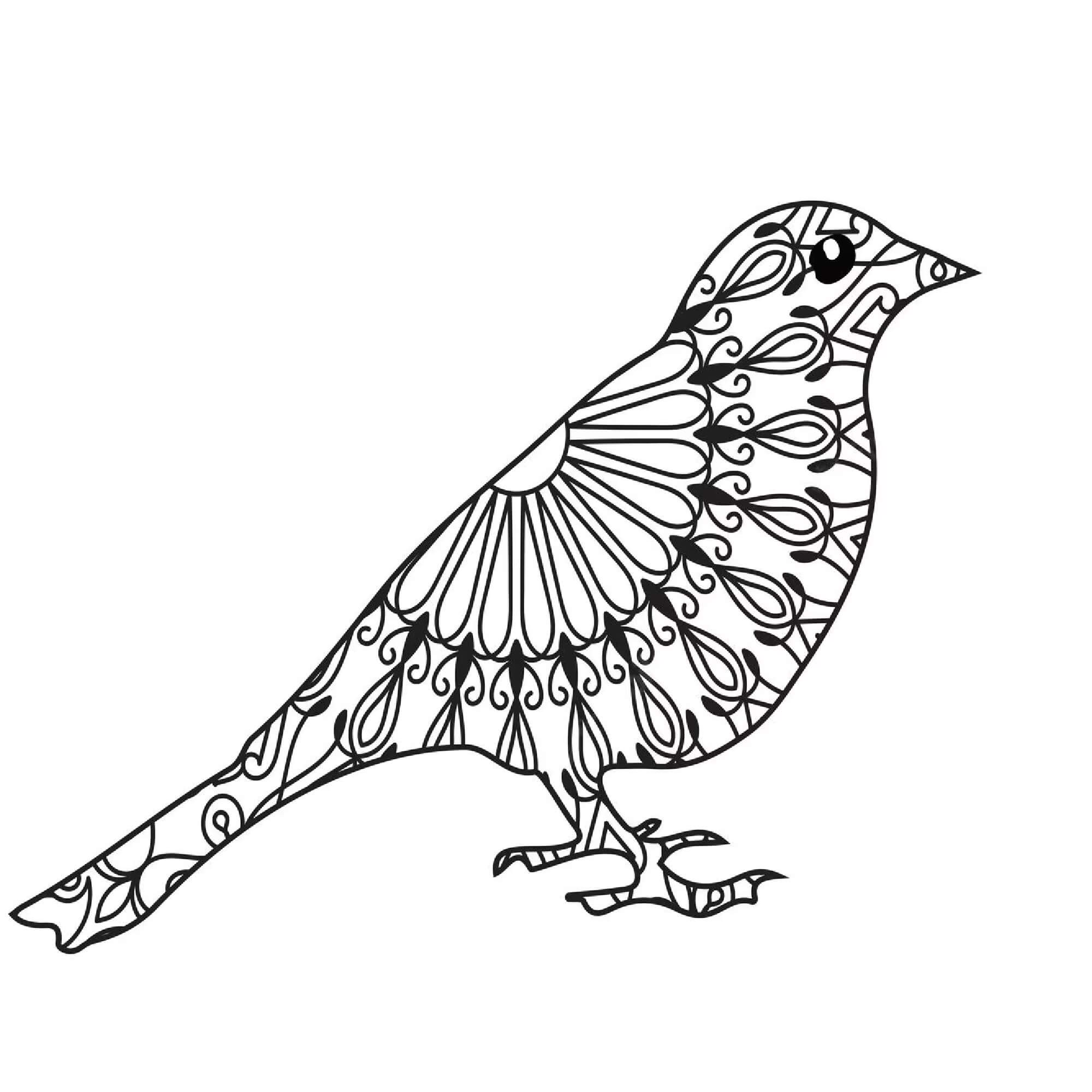 Mandala Pigeon Coloring Page-Sheet 5 Mandalas