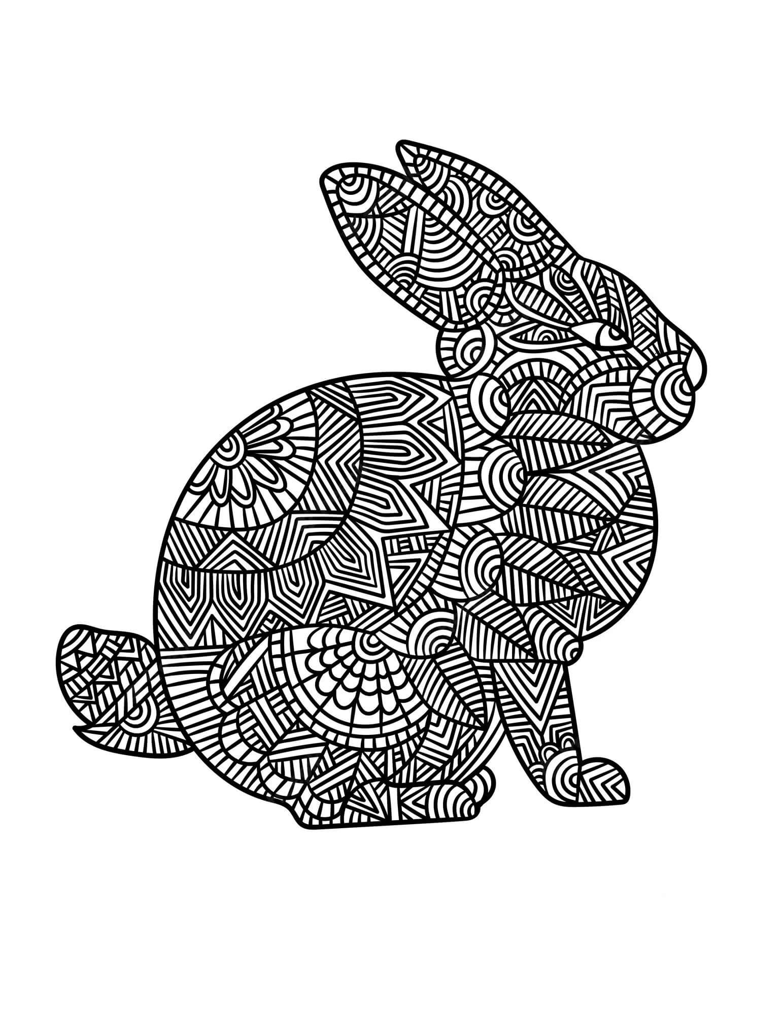 Mandala Rabbit Coloring Pages Mandalas