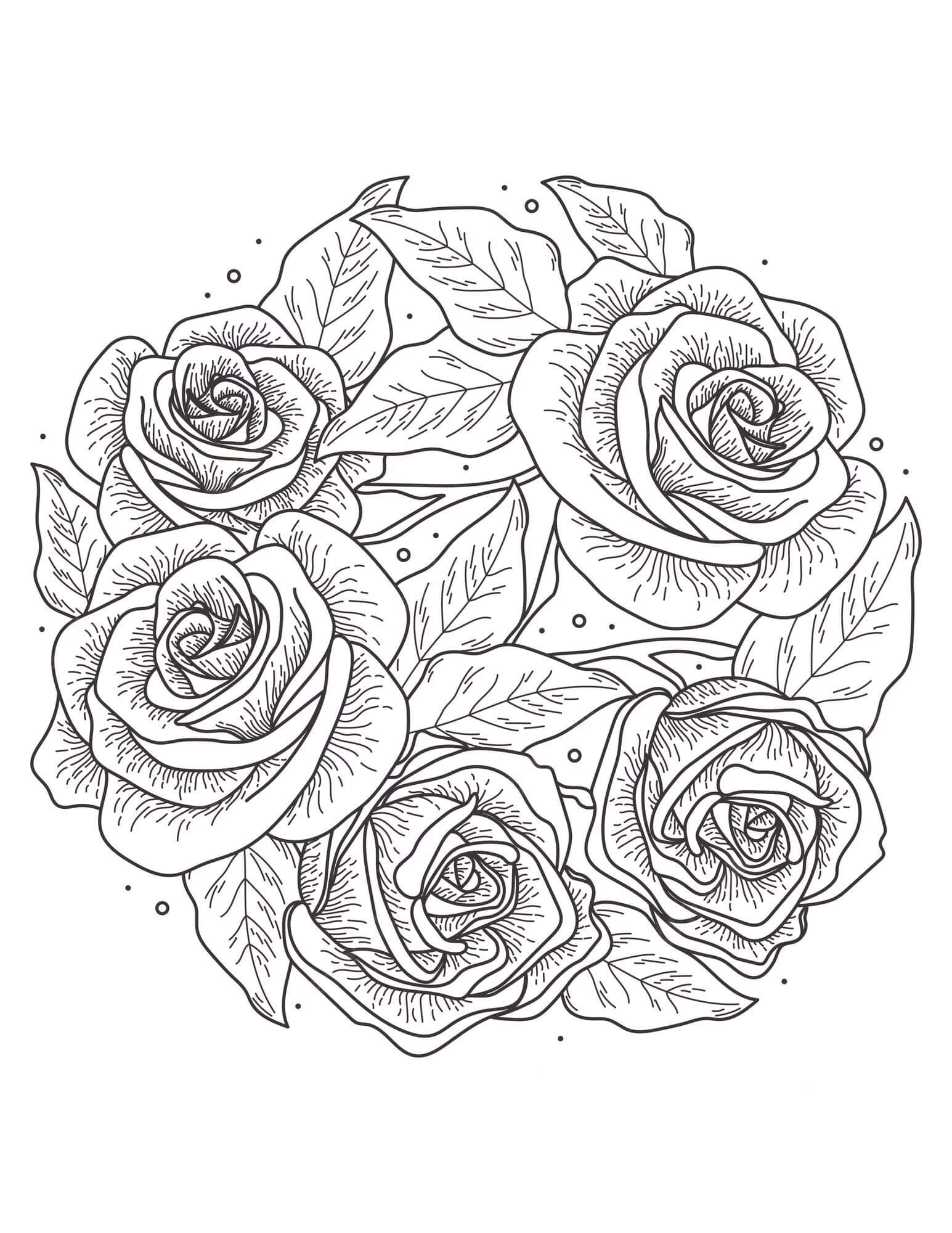 Mandala Rose Coloring Pages Mandalas