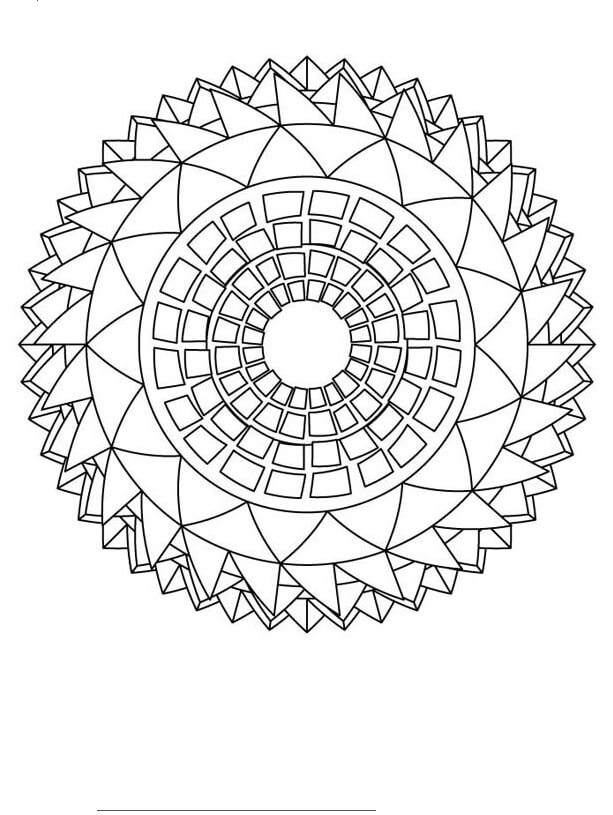 Mandala Sunflower Coloring Page - Sheet 1 Mandalas