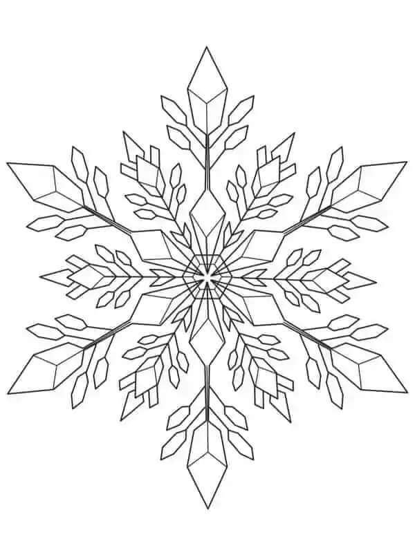 Mandala Beautiful Snowflakes in Winter Coloring Page Mandala