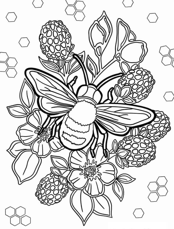 Mandala Bee Coloring Page - Sheet 9 Mandalas