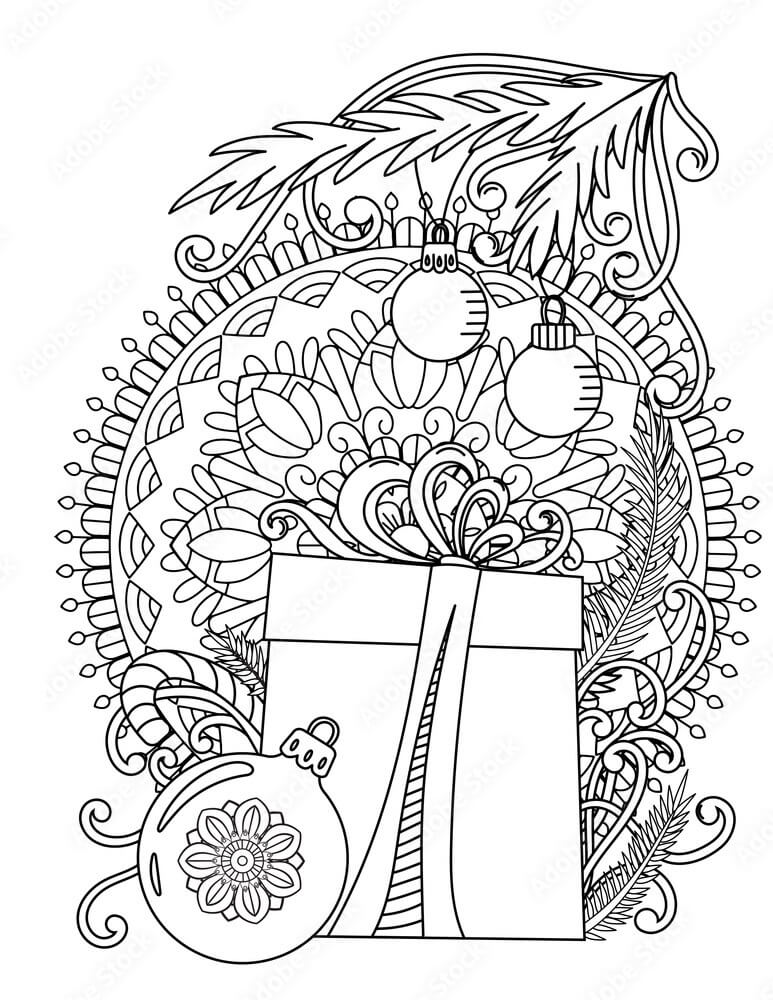Mandala Christmas Coloring Page - Sheet 13 Mandalas
