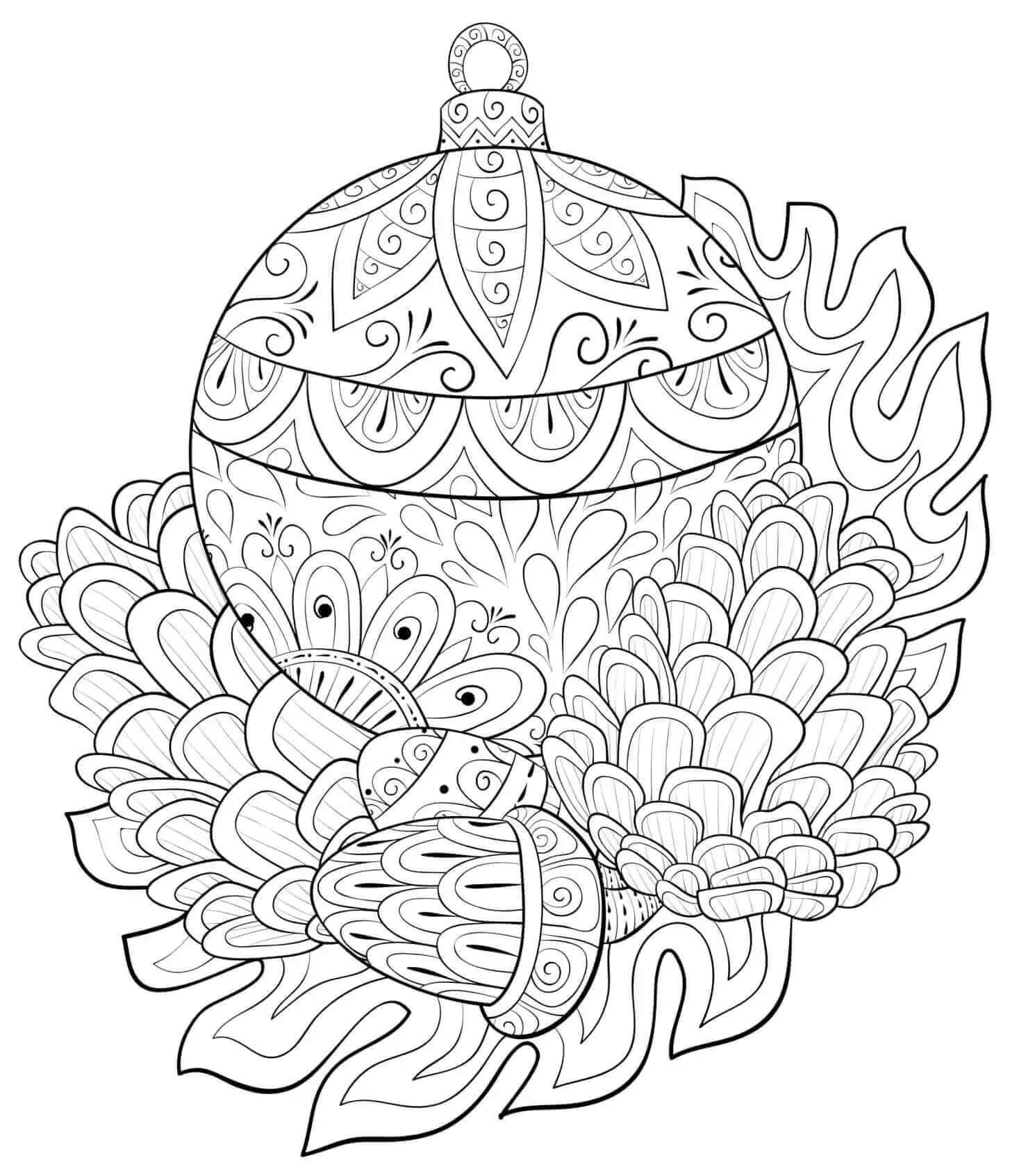 Mandala Christmas Coloring Page - Sheet 7 Mandalas