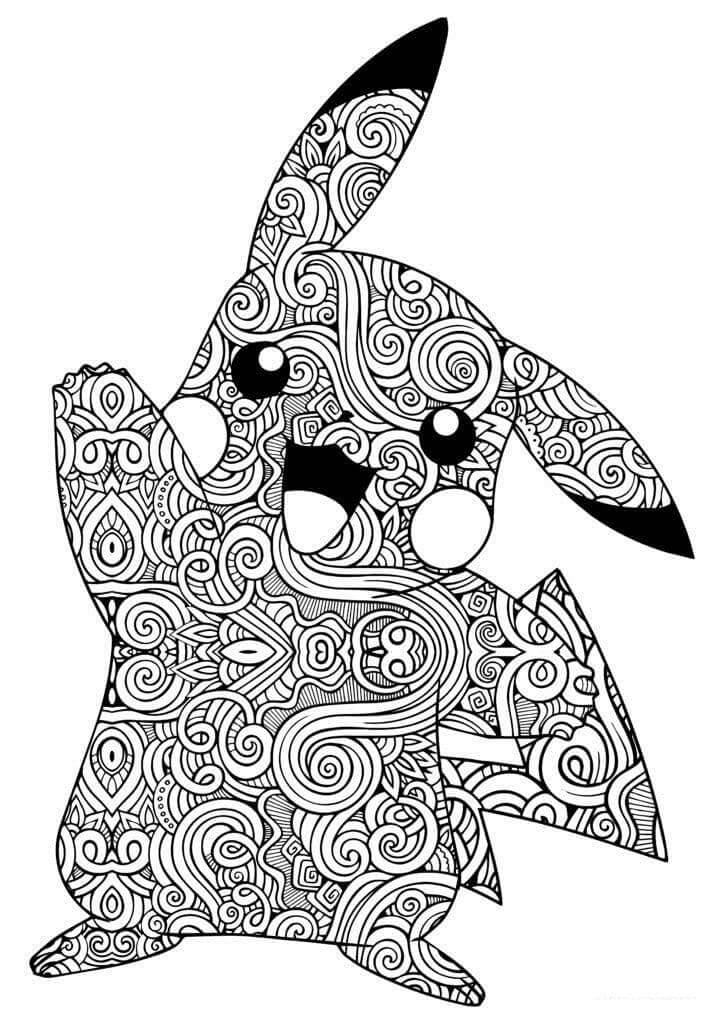 Mandala Fun Pikachu Coloring Page Mandala
