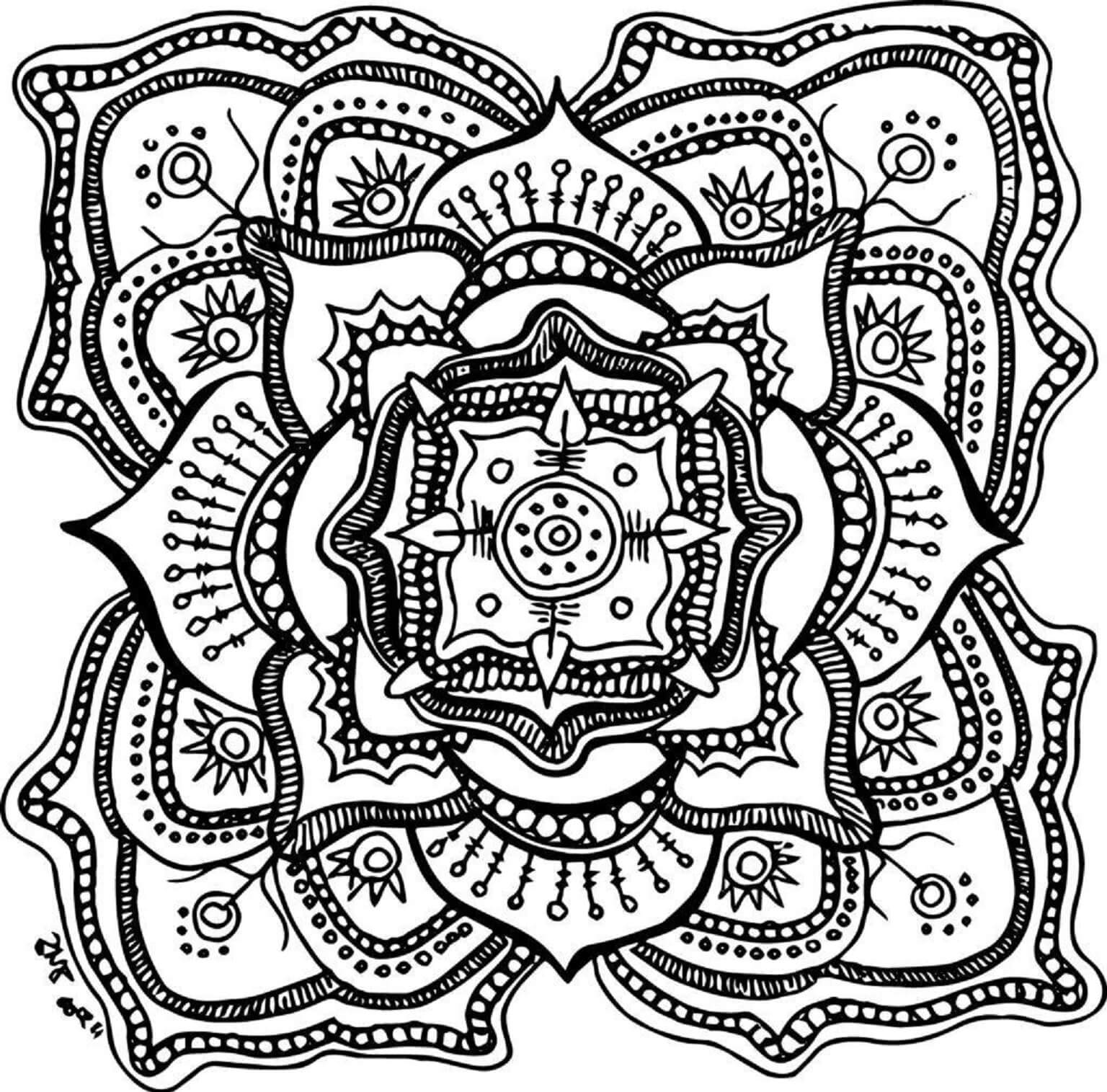 Mandala Halloween Coloring Page – Sheet 3 Mandala