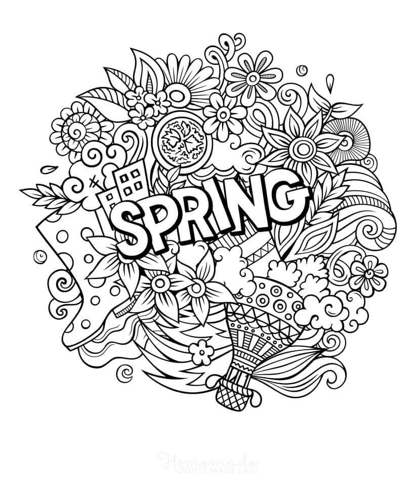 Mandala Spring Coloring Page – Sheet 2 Mandala