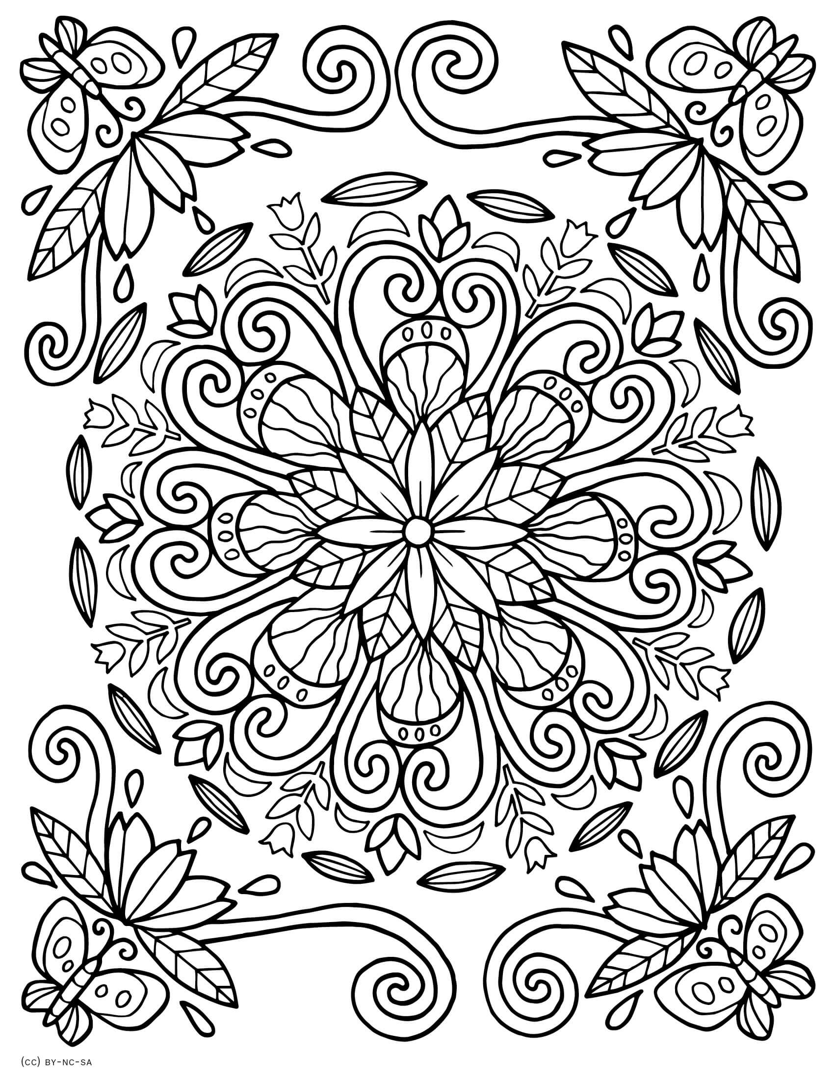 Mandala Spring Coloring Page - Sheet 3 Mandalas