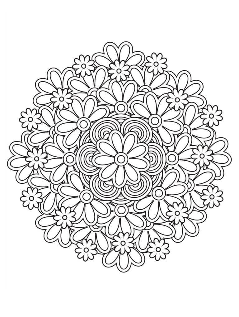 Mandala Spring Coloring Page - Sheet 4 Mandalas