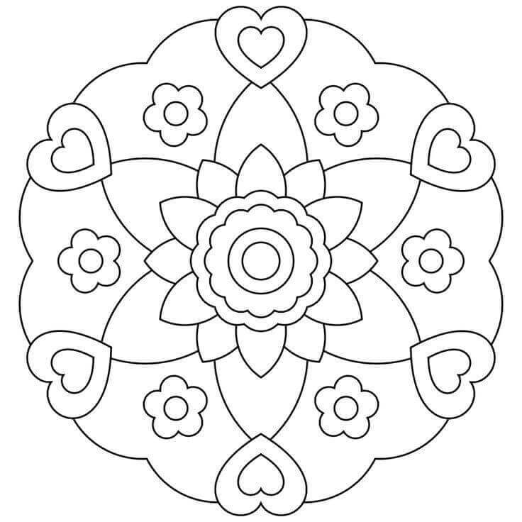 Mandala Spring Coloring Page – Sheet 7 Mandala