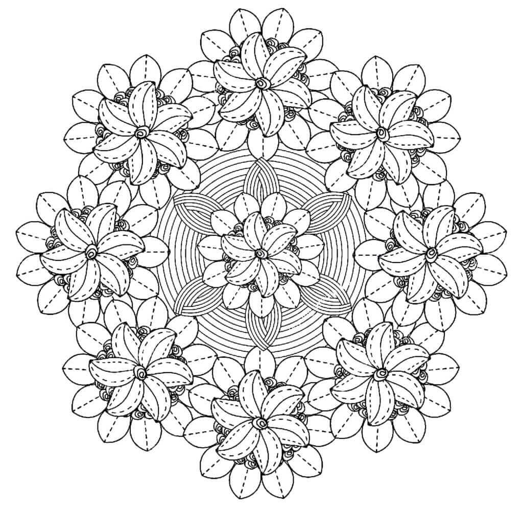 Mandala Spring Coloring Page – Sheet 9 Mandala