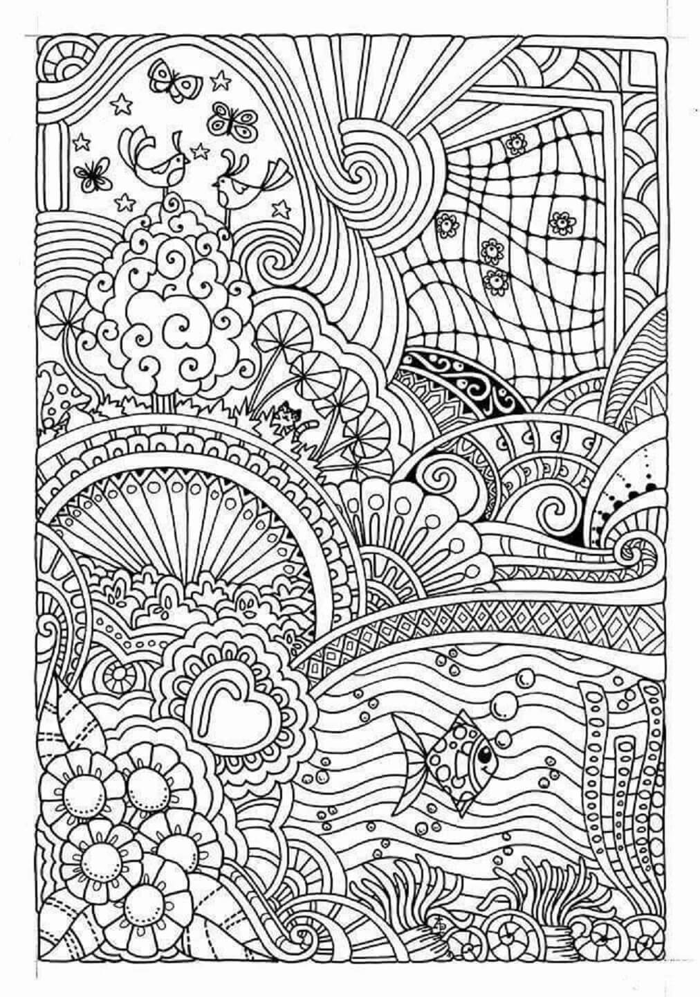 Mandala Summer Coloring Page Mandala