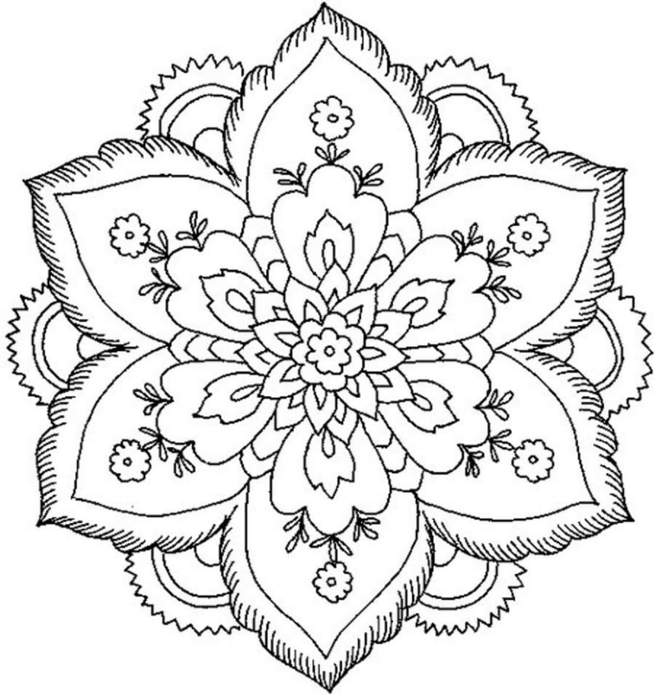 Mandala Summer Flower Coloring Page Mandala