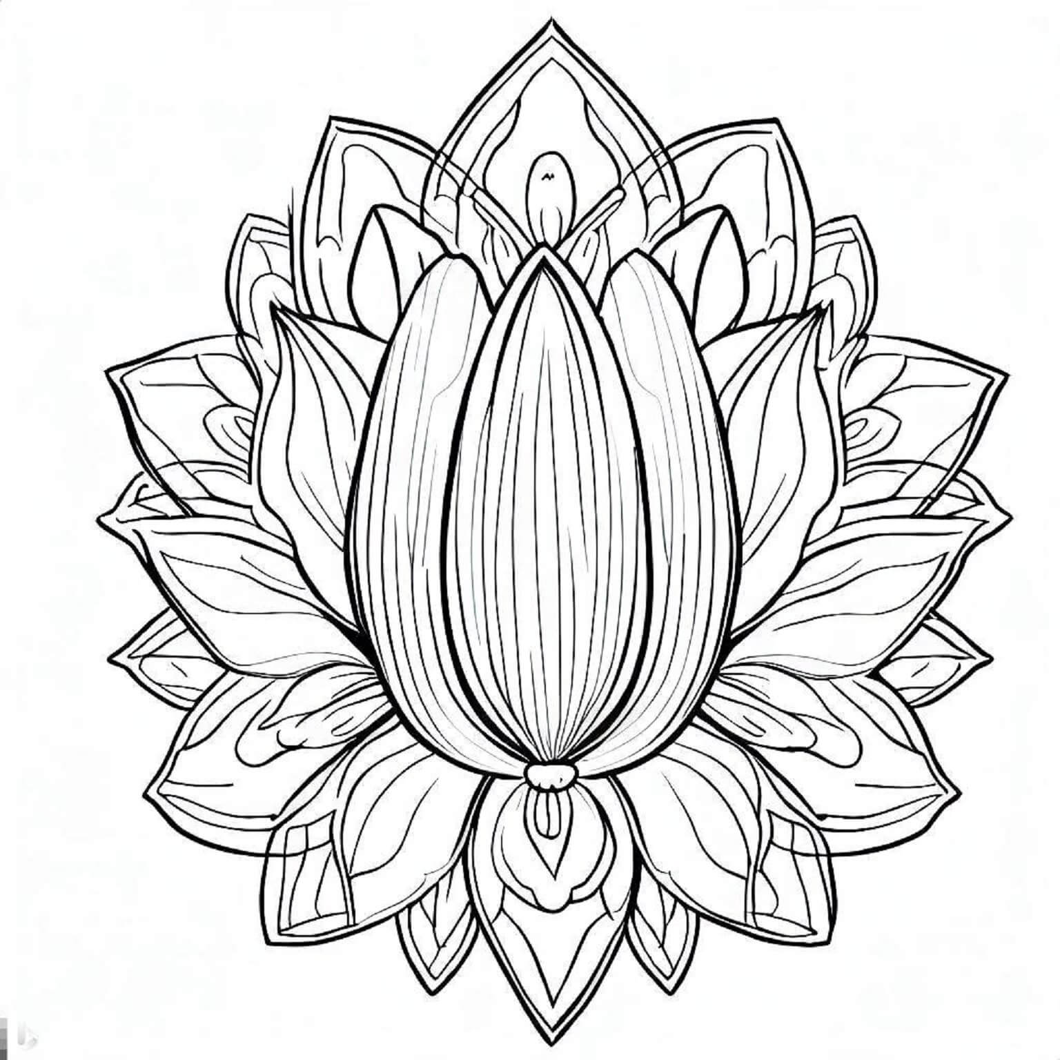 Mandala Tulip Coloring Page – Sheet 7 Mandala