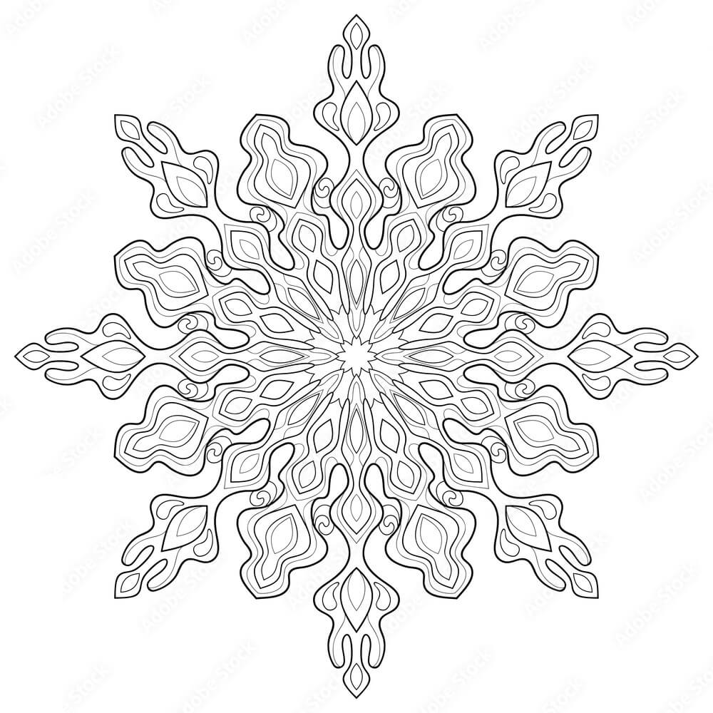 Mandala Winter Coloring Page – Sheet 1 Mandala