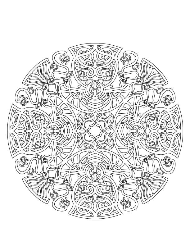 Mandala Winter Coloring Page – Sheet 15 Mandala
