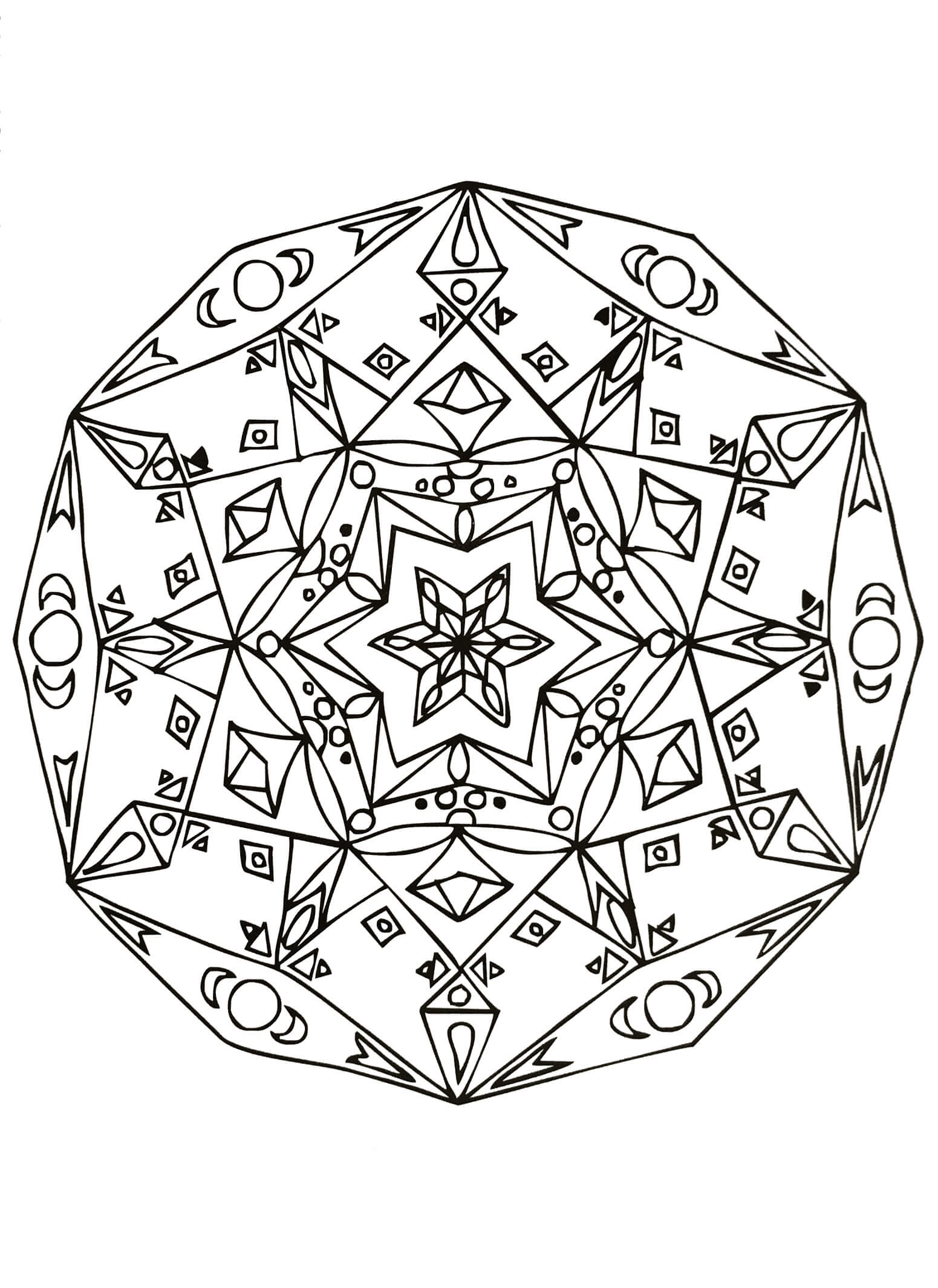 Mandala Winter Coloring Page – Sheet 2 Mandala