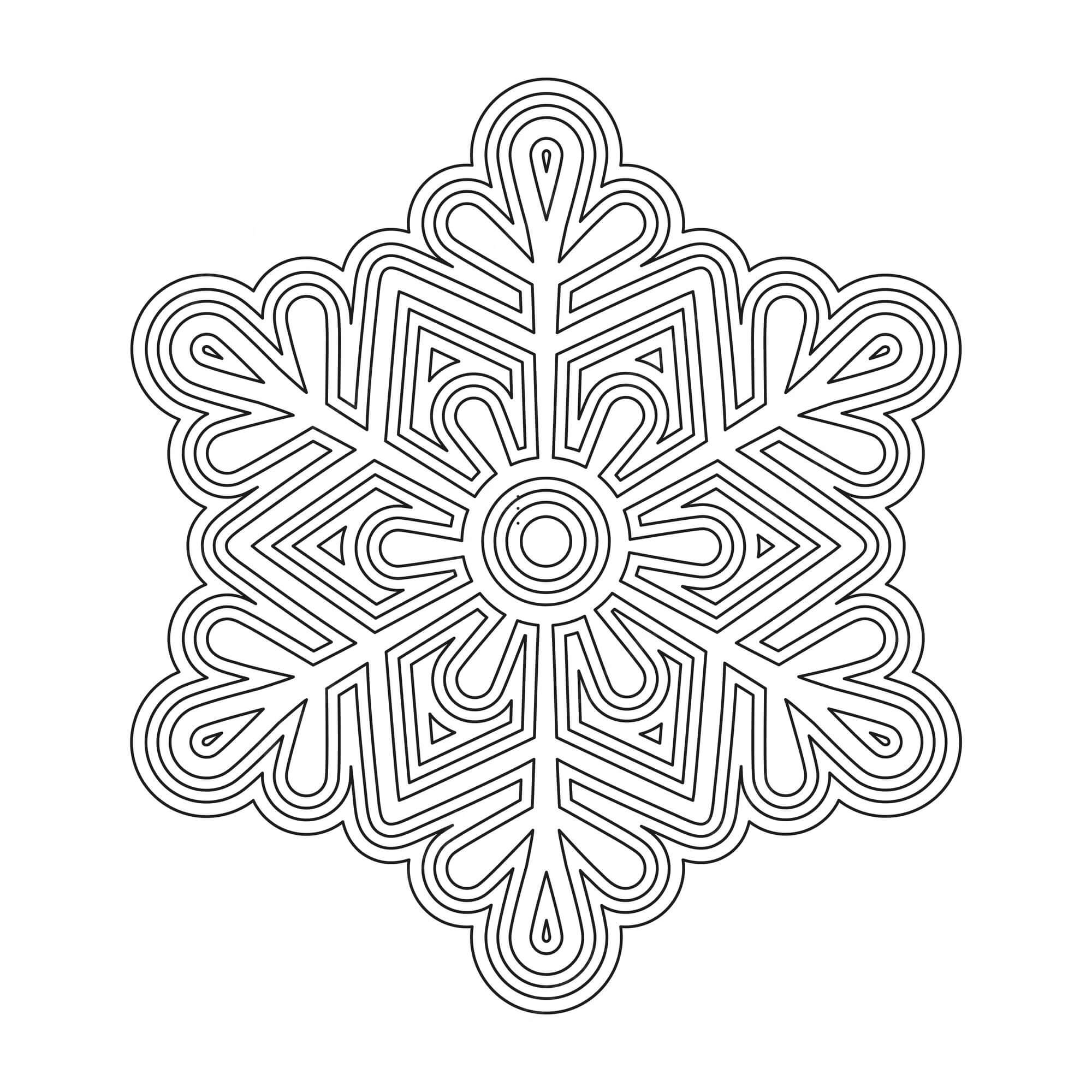 Mandala Winter Coloring Page – Sheet 3 Mandala