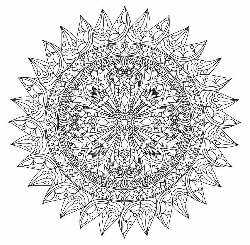 Mandala Winter Coloring Page - Sheet 5 Mandalas