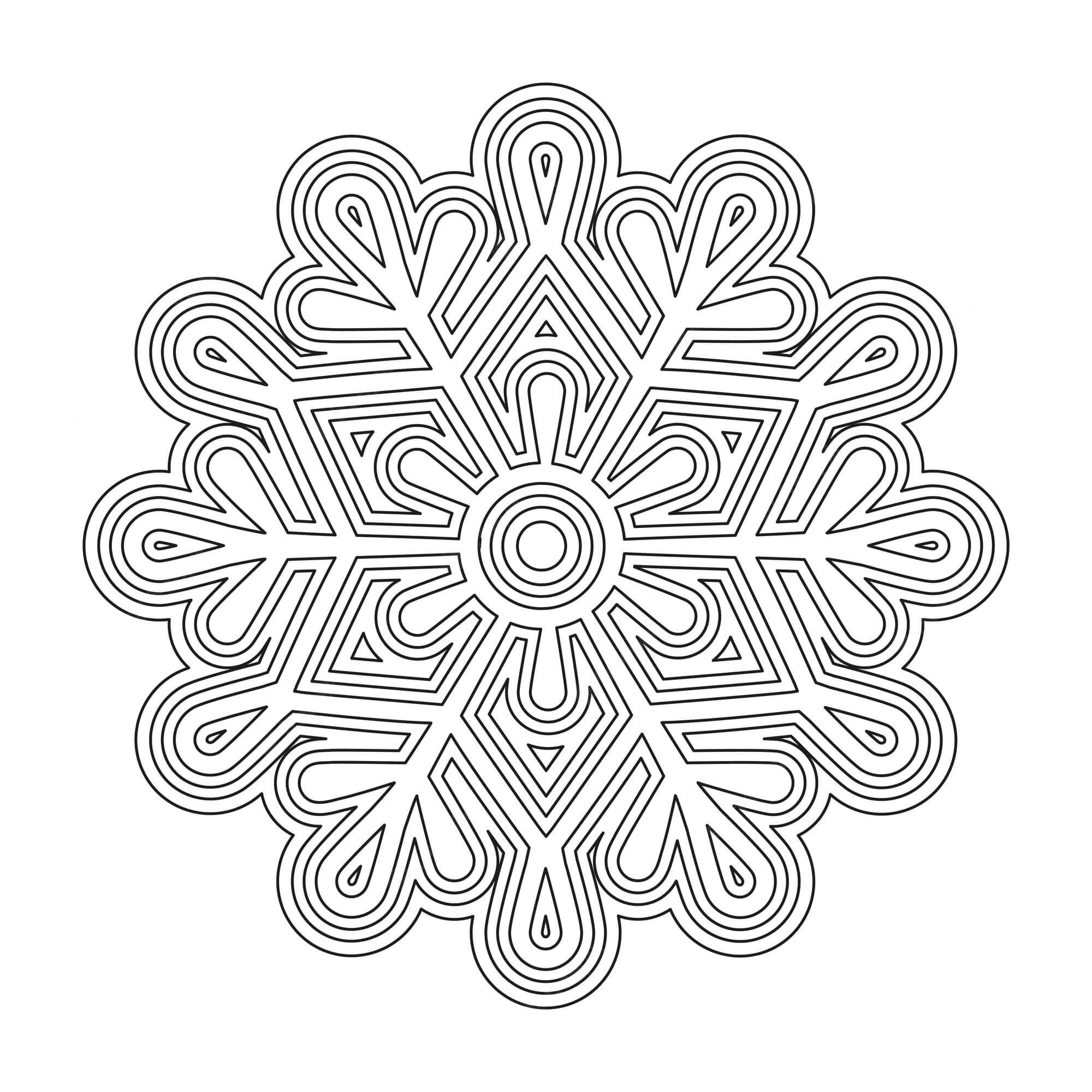 Mandala Winter Coloring Page - Sheet 8 Mandalas