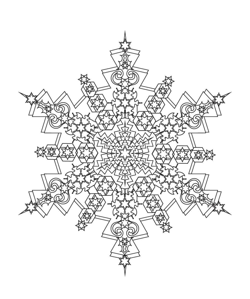 Mandala Winter Coloring Page Mandala