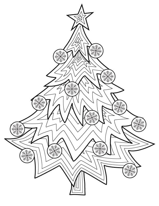 Mandala Christmas Tree Coloring Page - Sheet 1 Mandalas