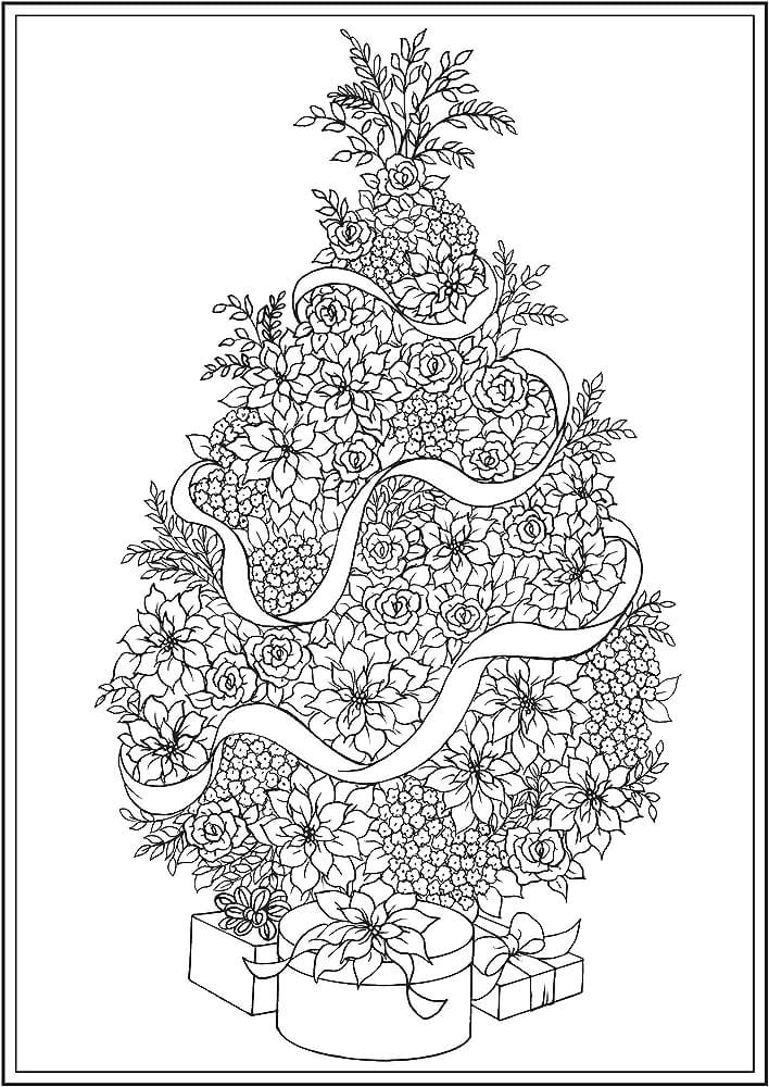Mandala Christmas Tree Coloring Page - Sheet 7 Mandalas