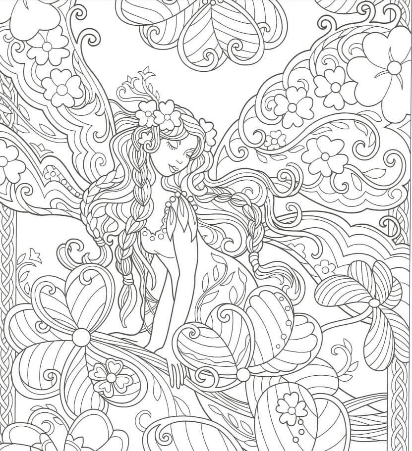 Mandala Fairy Coloring Page - Sheet 2 Mandalas