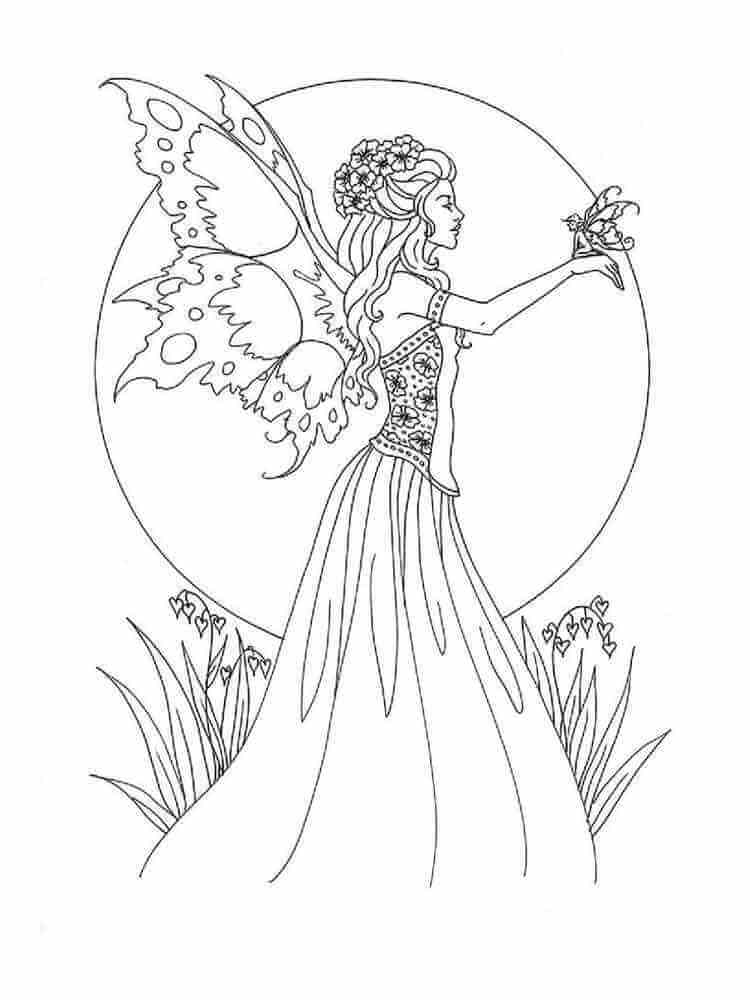 Mandala Fairy Coloring Page - Sheet 3 Mandalas